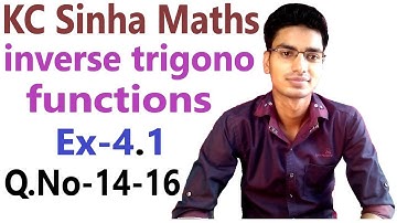 inverse trigonometric functions Ex-4.1 Q.No-14 to 16