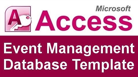 Microsoft Access Event Management Database Template