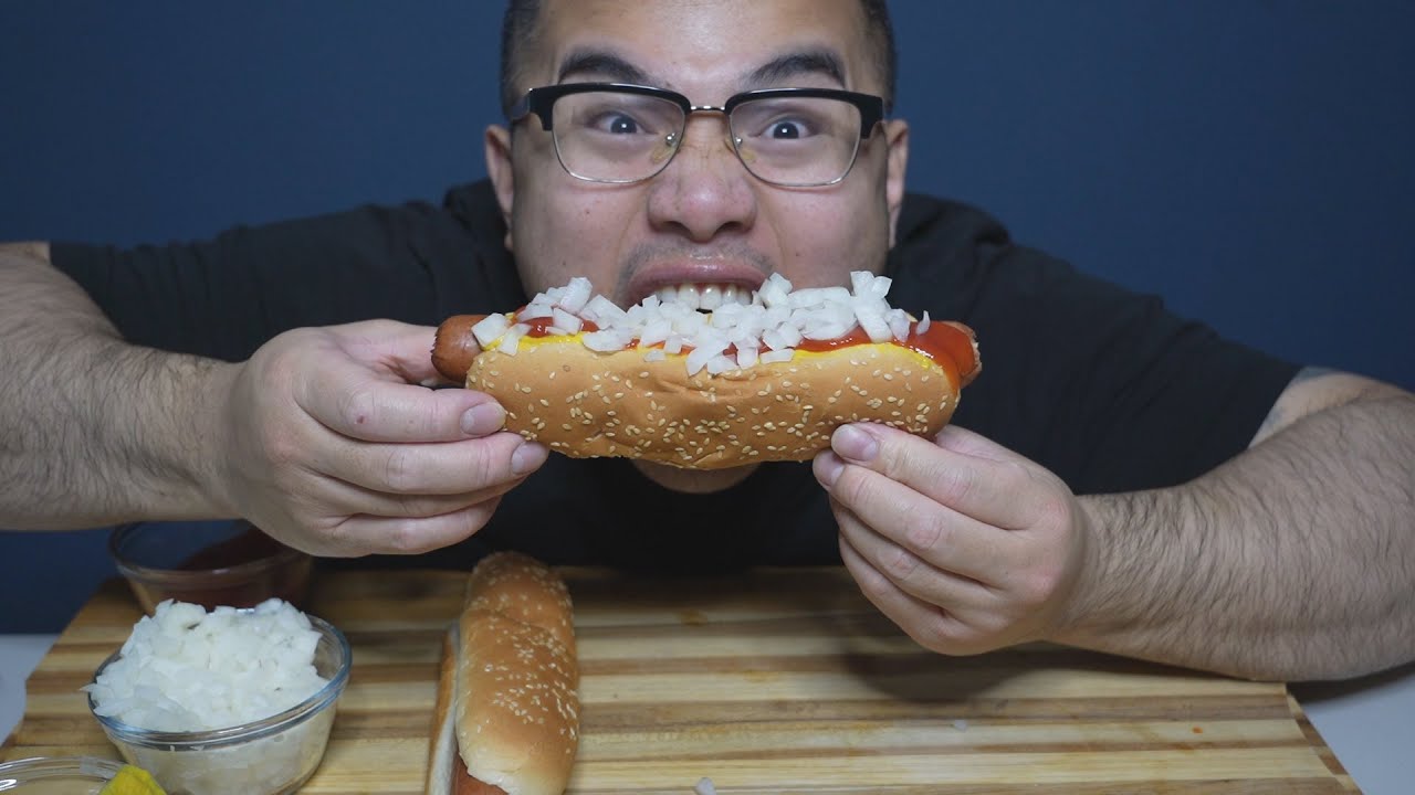 COSTCO HOT DOG EXTRA ONION ASMR YouTube