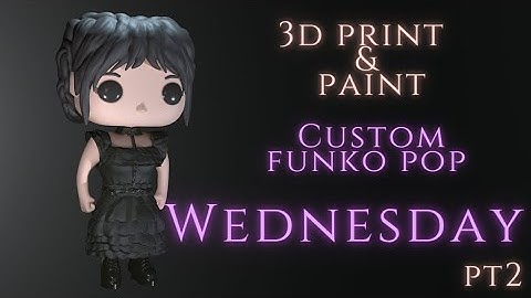 Custom funko pop wednesday netflix | 3d print and paint | resin print