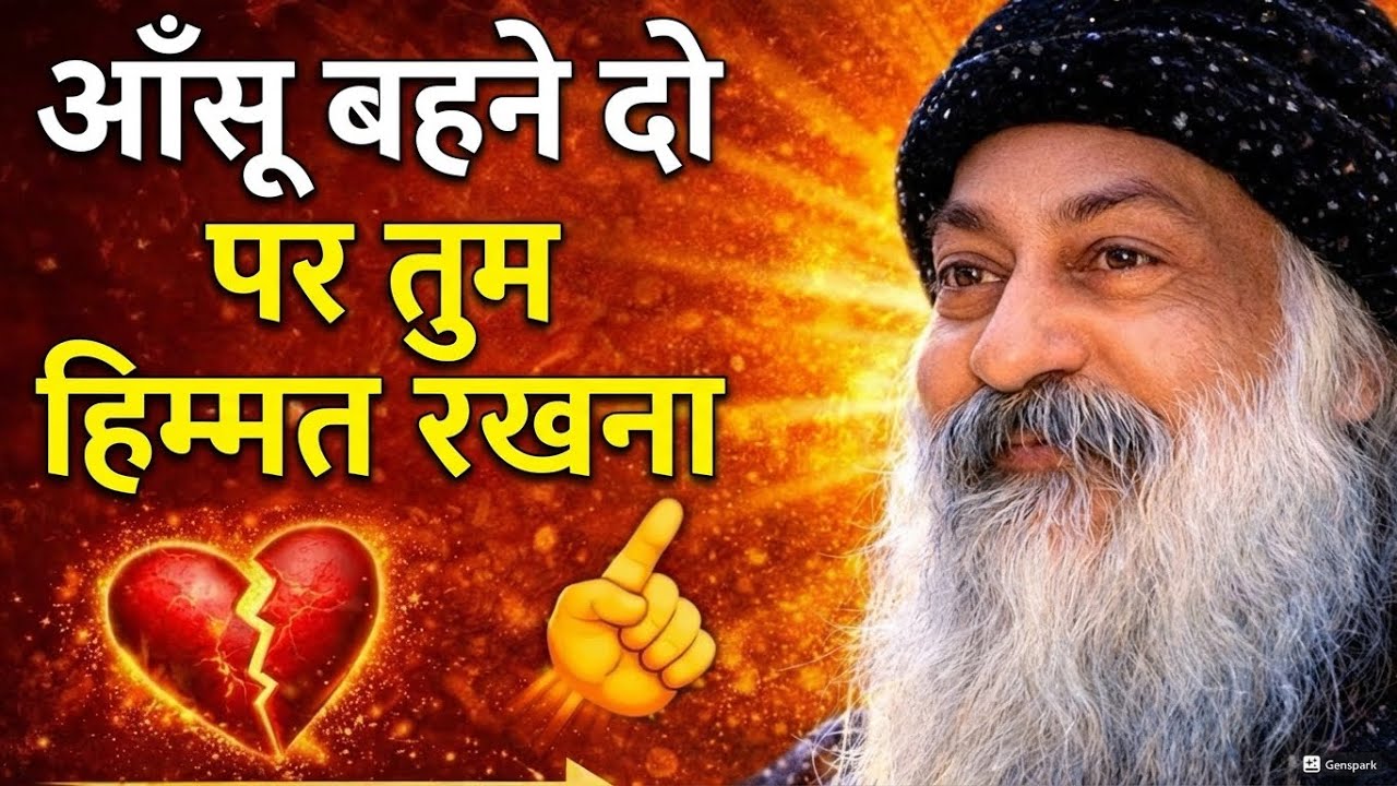 Osho आँख में आँसू हो — दिल में हिम्मत रखना Osho Hindi Speech | Osho Life Changing Speech