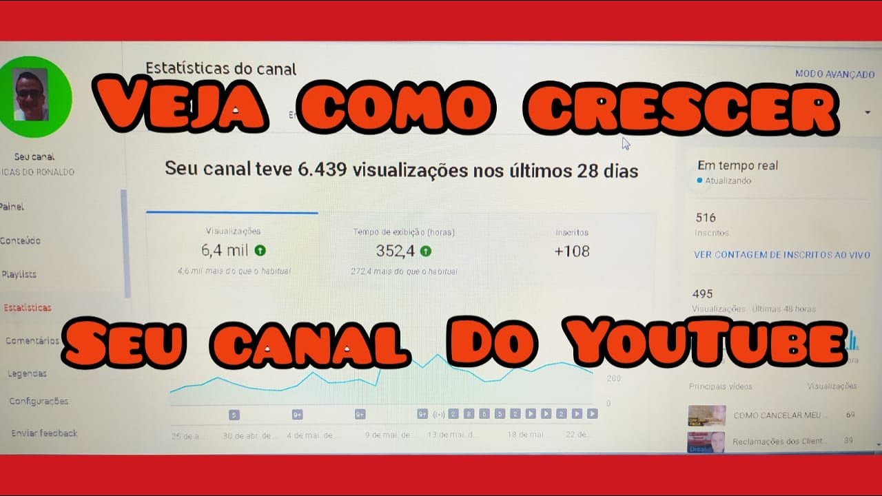DICAS APRENDA COMO FAZER PARA SEU CANAL NO YOUTUBE CRESCER ! VEJA COMO ...