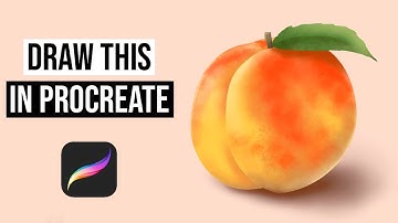 Drawing a Peach in Procreate on iPad Pro 🍑 Procreate tutorial for beginners