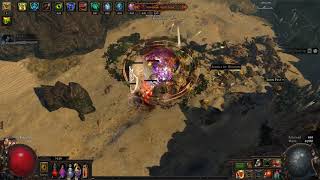 PoE boss - canyon - Stonebeak, Gnar - full block cyclone
