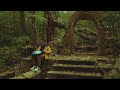 Звуки ханга у старой арки в лесу