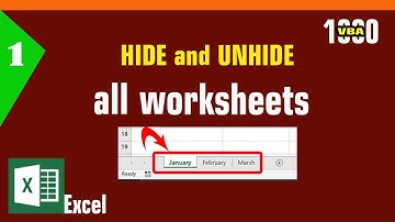 #1- Hide and Unhide all worksheets in Excel | Learn Excel  | Excel vba code | MsOffice Learning
