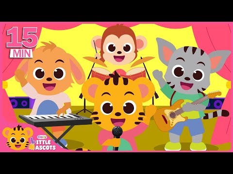 Hands In The Air + Head Shoulders Knees & Toes + more | Activity Songs For Kids | Little Mascots