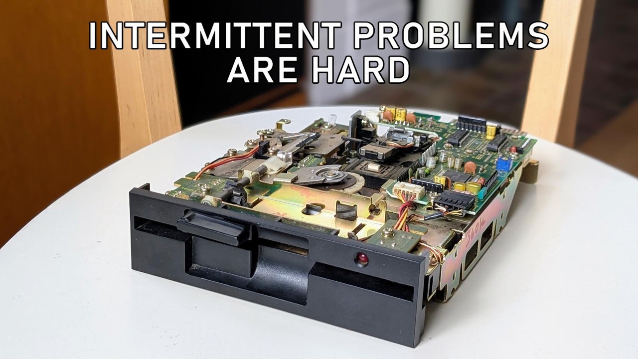 Troubleshooting a 360k floppy drive (Fujitsu M2551A) - YouTube