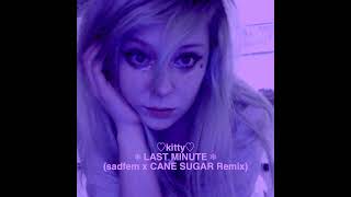 kitty - ❅ LAST MINUTE ❅ (sadfem + CANE SUGAR remix) [2015] Resimi