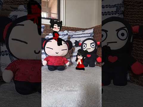 Pucca gives Garu a doll 🖤♥️ #funnylove #gacha #gachaclub #pucca #puccaxgaru