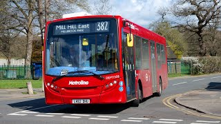 London&#39;s Bus routes 125, 184 and 382 on 24th March 2023