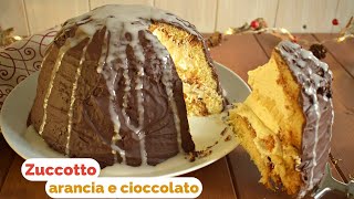 ZUCCOTTO DI PANDORO orange and chocolate  quick and easy recipe without cooking