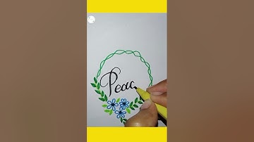 how to write peace in stylish and cursive writing #passionofcacalligraphy #stylishwriting