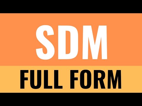 SDM FULL FORM IN HINDI - YouTube