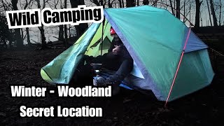 Freezing Winter Solo Wild Camp  British Woodland  Panacea 2 By Wild Country/Terra Nova