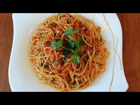 🍝ƏN LƏZZƏTLİ,ASAN VƏ TEZ HAZIRLANAN SOUSLU SPAGETTİ RESEPTİ | THE BEST SPAGHETTİ RECİPE