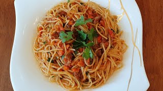 🍝ƏN LƏZZƏTLİ,ASAN VƏ TEZ HAZIRLANAN SOUSLU SPAGETTİ RESEPTİ | THE BEST SPAGHETTİ RECİPE Resimi