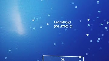 PlayStation Error Code (WS-37403-7)