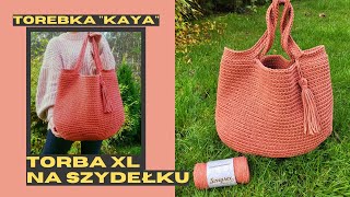 XL Crochet tote bag tutorial! Torba Kaya na szydełku, torba shopperka XL.