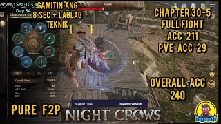 NIGHT CROWS Chapter 30-5 KLOOK ACC 211 PVE 29 full boss fight