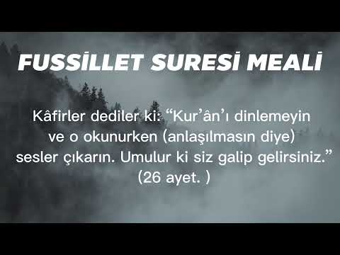 Fussillet süresi meali Kuran Kerim Türkçe meal #kuranmeali #fussiletkuranmerkezi #kuran