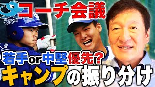 【新人合同自主トレ2日目】コーチ会議で１軍スタート選手が確定！片岡が今悩んでいる事とは！？【プロ野球】【中日】