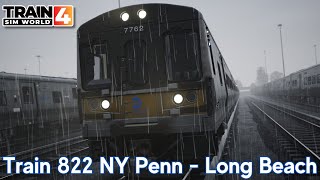 Train 822 NY Penn - Long Beach - LIRR Commuter - M7 - Train Sim World 4