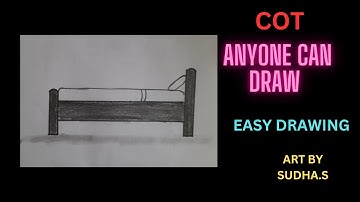 How to draw a Bed || Easy drawing step by step || Bed outline drawing.