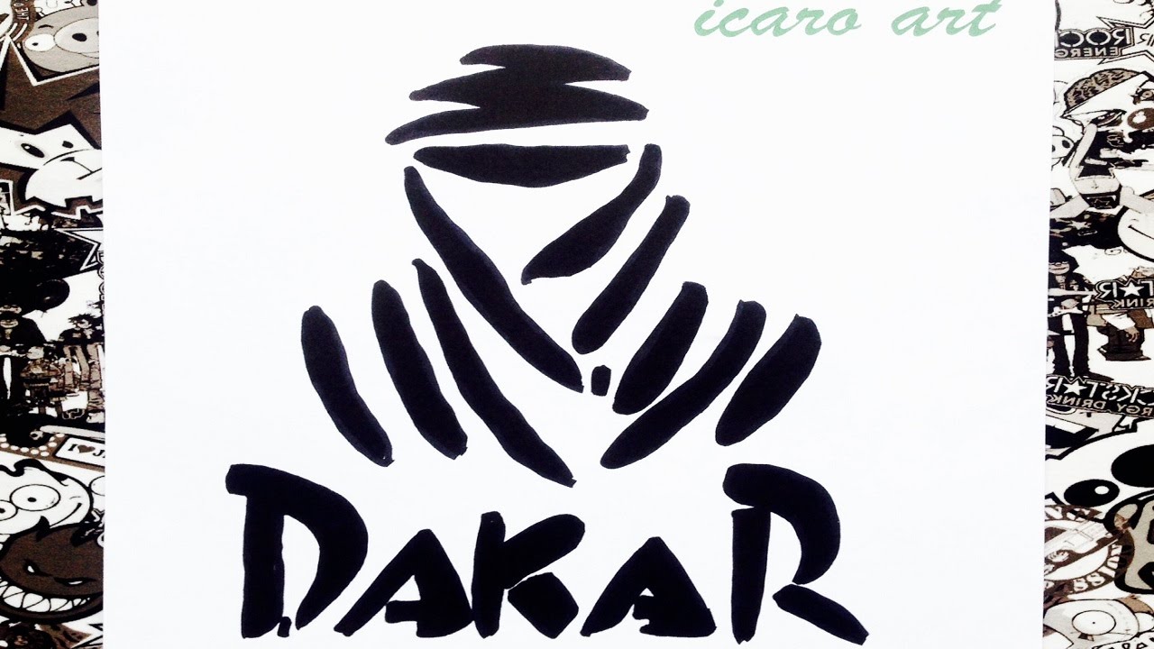 Como dibujar el logo del rally Dakar | how to draw dakar logo - YouTube