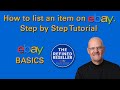 How to List an Item on eBay.  Step by Step Tutorial 2020.
