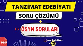 Tanzi̇mat Dönemi̇ Edebi̇yati Soru Çözümü Edebiyat Deneme Çözümü 2023 Ayt Edebiyat Soruları Pdf