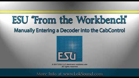 Manually Entering Decoders Into CabControl
