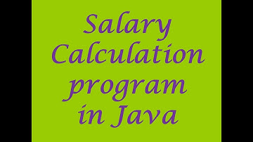 Salary Calculation Program in Java - ICSE class 9 Computer Applications