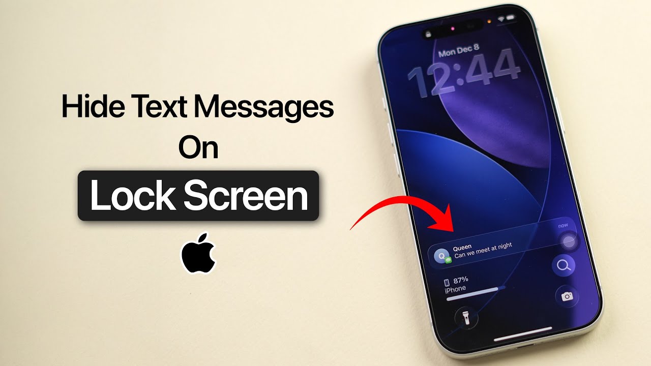 How to Hide Text Messages on iPhone Lock Screen? - YouTube