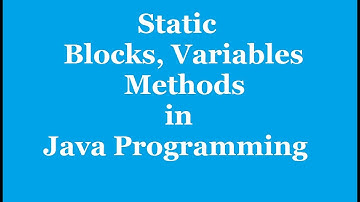 Static Keyword in java| Static Method,Static Variable,Static Block | java programming tutorial