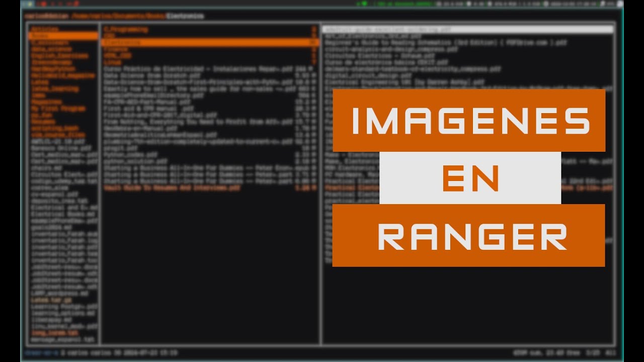 Como Mostrar Imagenes Con Ranger En La Terminal De Linux - YouTube