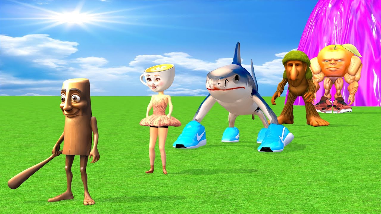 Long Slide Game with Cow Elephant Gorilla Hippopotamus Tiger 3d Animal Game Funny 3d Animals