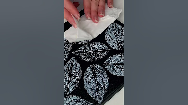 Black and white / Leaf painting / Acrylic painting / Painting technique