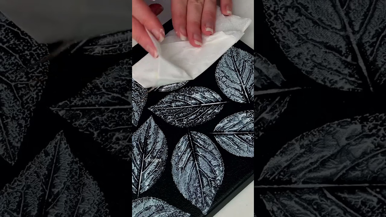 Black Canvas - Aluminum Painting Technique - How to paint acrylics 
