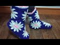 Тапочки сапожки крючком. Мотив ромашка. How to crochet home slippers, boots. Мастер класс