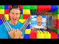 ESCAPING 100 Layers of GIANT LEGOS vs TRAMPOLINES!!