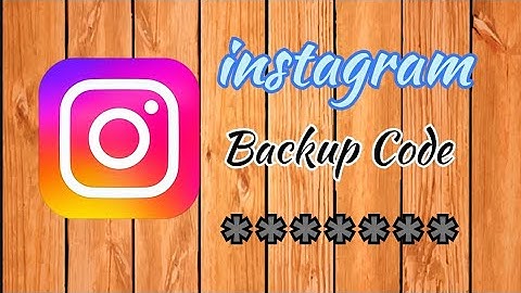 instagram backup code