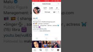 Malu Trevejo Instagram Story