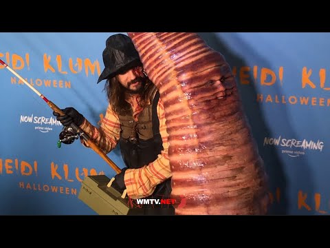 Heidi Klum is a Worm on hook by husband Tom Kaulitz for Halloween 2022 in NYC