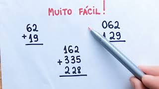 Como Fazer Conta De Adição Como Fazer Conta De Mais Como Fazer Conta De Somar Matemática Básica