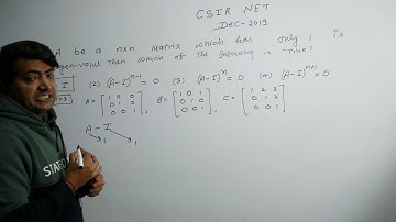 CSIR NET/JRF II LINEAR ALGEBRA DEC 2019 II BY:BALWAN MUDGIL SIR II