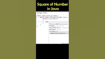 How to print square of number in java from 1 to 10 #shorts #short #trending #java