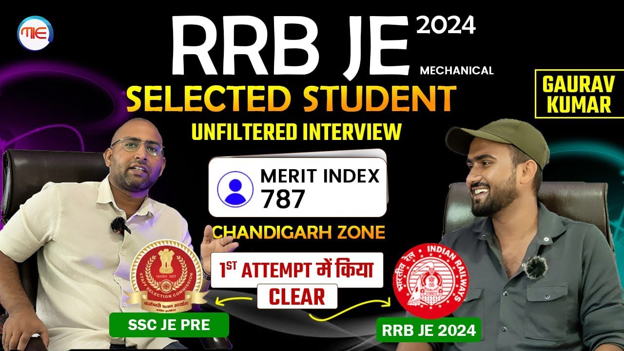 RRB JE 2024-25 Success Story?| Gaurav Kumar Cleared in 1st Attempt | Unfiltered Interview Strategy