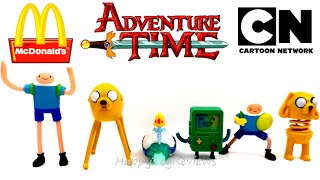 2014 ADVENTURE TIME McDONALD'S SET OF 6 HAPPY MEAL KIDS TOYS COLLECTION VIDEO REVIEW