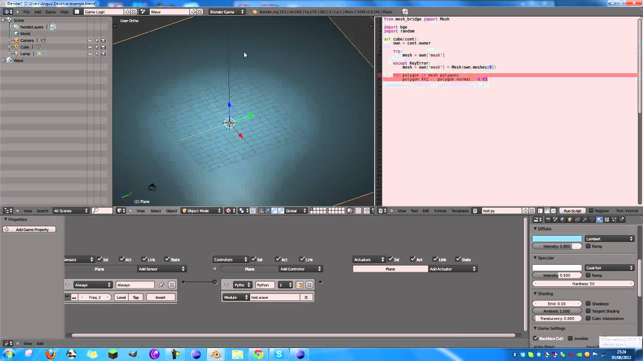 MeshBridge - BGE Python mesh api - YouTube